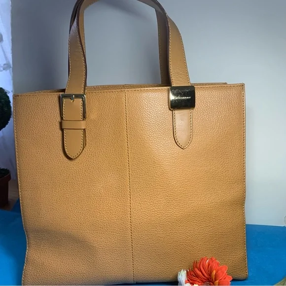 Burberry Tan Leather Tote Bag - Picture 1 of 16